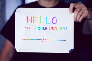 Non-binary Pronoun Poster Wallpaper