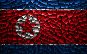 North Korea Cracked Design Wallpaper