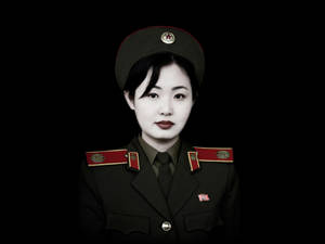 North Korea Lady Soldier Wallpaper