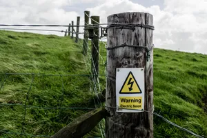 Northern Ireland Field Electric Fence Wallpaper