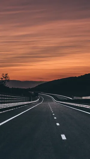 Note 10 Plus Sunset Road Wallpaper