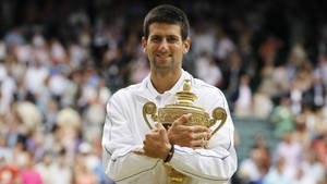 Novak Djokovic Australian Open 2013 Trophy Wallpaper