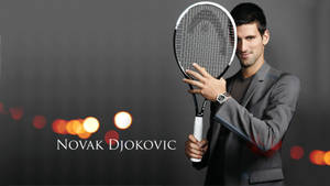 Novak Djokovic Gray Background Wallpaper