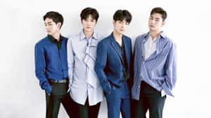 Nuest Kpop Boy Group Blue Wallpaper