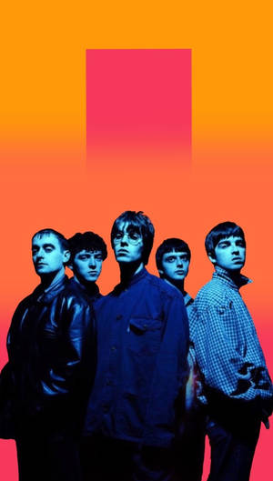 Oasis Band Orange Wallpaper
