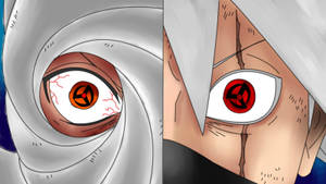 Obito And Kakashi’s Sharingan Naruto Ipad Wallpaper