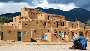 Observing Taos Pueblo Wallpaper