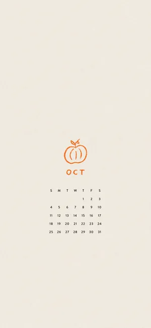 October 2020 Calendar Wallpaper