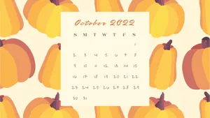 October 2020 Calendar With Pumpkins On It Wallpaper