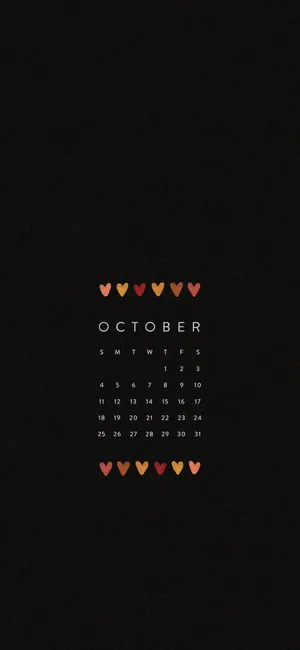 October Calendar Wallpaper - October Wallpapers Wallpaper