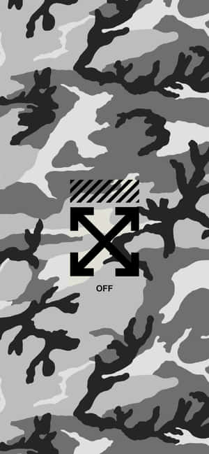 Off White Iphone Camouflage Pattern Wallpaper