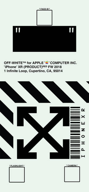 Off White Logo On Ticket Canvas Wallpaper