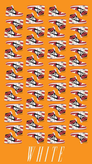 Off-white Nike Iphone Orange Wallpaper