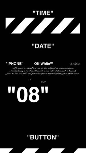 Off White's Signature Black And White Style Wallpaper