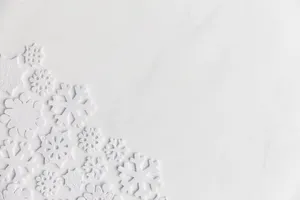 Off White Snowflakes Wall Wallpaper