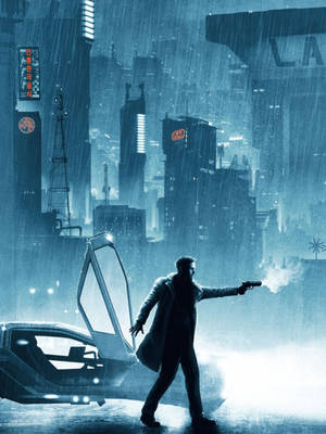 Officer K Walking Through The Future Dystopia Of Blade Runner 2049 Wallpaper