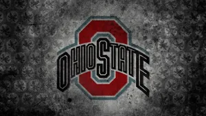 Ohio State University Buckeye Leaf Pattern Wallpaper