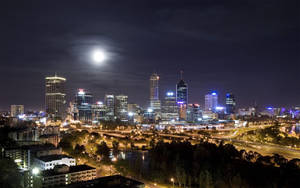 Oklahoma City Skyline At Night Wallpaper