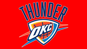 Oklahoma City Thunder Logo Red Background Wallpaper