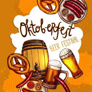 Oktoberfest Beer Festival Art Wallpaper
