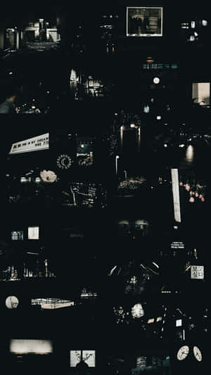 Old Meets New With This Bold Black Retro Aesthetic Wallpaper