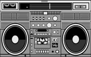 Old School Boombox In Gray Wallpaper