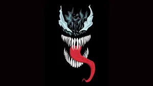 Oled Monitor Venom Head Tongue Out Wallpaper