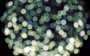 Olive Greenaesthetic Desktop Light Orbs Wallpaper
