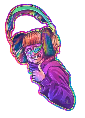 Oliver Tree Digital Rainbow Illustration Wallpaper