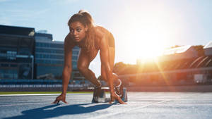 Olympic Sports Female Runner Wallpaper