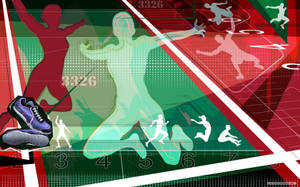 Olympics Sports Red And Green Wallpaper