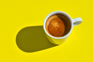 Ombre Coffee Yellow Background Wallpaper