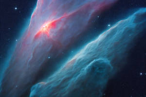 Ominous Purple And Blue Nebulae Wallpaper