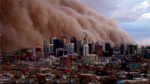 Ominous Smoke Swallowing The City Wallpaper