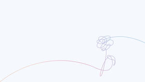 One Line Drawing Single Flower Wallpaper