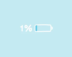 One Percent Battery Pastel Cute Wallpaper