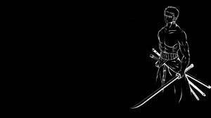 One Piece 4k Zoro Black Art Wallpaper