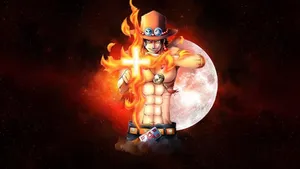 One Piece Ace Cross Fire Wallpaper