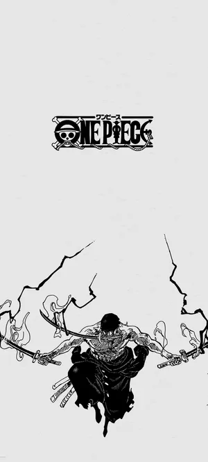 One Piece Black And White With A Sword Master Wallpaper