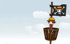 One Piece Chibi Luffy Fanart Wallpaper