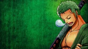 One Piece Chibi Zoro Sleeping Wallpaper
