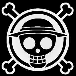 One Piece Logo With Skull And Crossbones Wallpaper