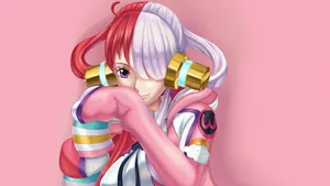 One Piece Pfp Aesthetic Pink Uta Wallpaper