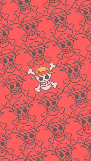 One Piece Phone Jolly Roger Collage Wallpaper