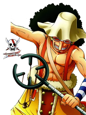 One Piece Usopp Cheerful Art Wallpaper