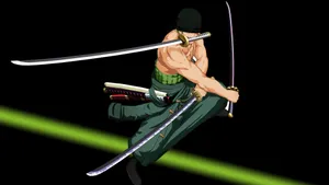 One Piece Zoro 4k Signature Pose Wallpaper