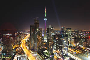 Ontario Skyscrapers Aerial View Wallpaper