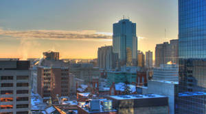 Ontario Skyscrapers At Sunset Wallpaper