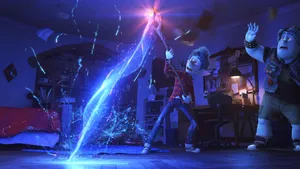 Onward Blue Beam Wizard Staff Wallpaper