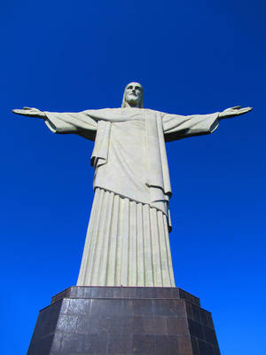 Open Arm Christ Statue Jesus Phone Wallpaper